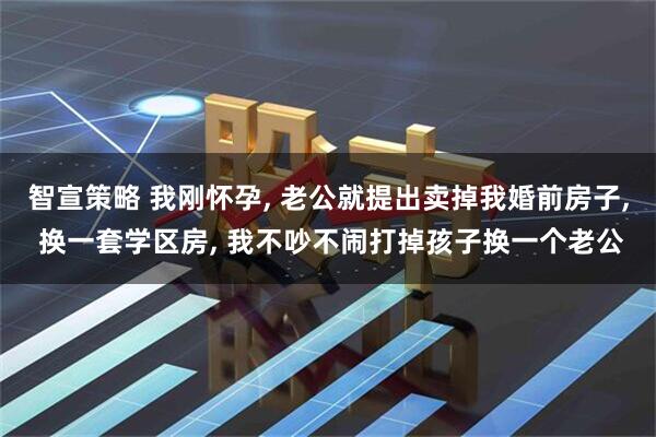 智宣策略 我刚怀孕, 老公就提出卖掉我婚前房子, 换一套学区房, 我不吵不闹打掉孩子换一个老公